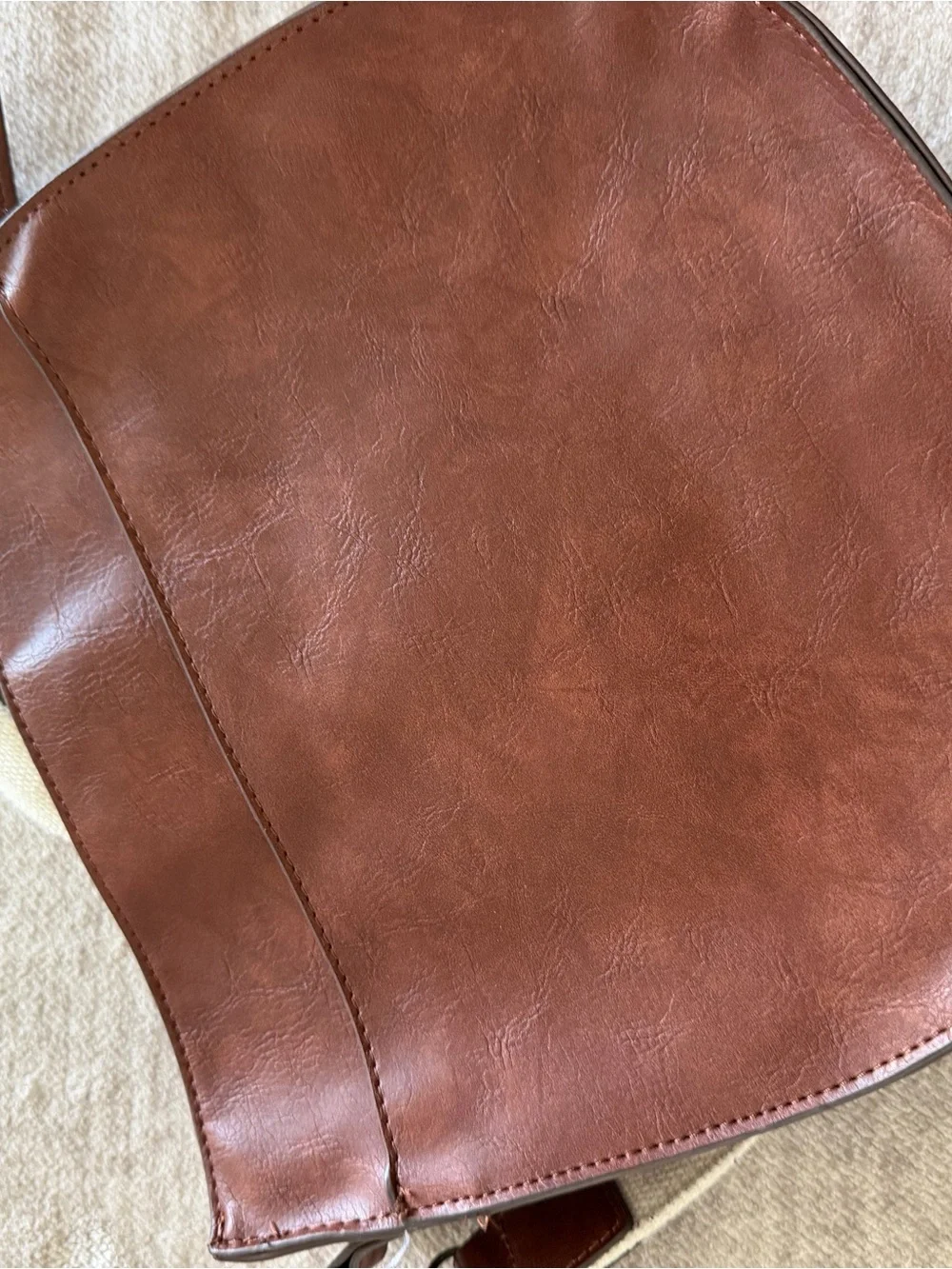 Leather Crossbody Bag with Braided Detail